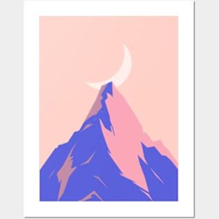 Dreamy mountaintop illustration Posters and Art